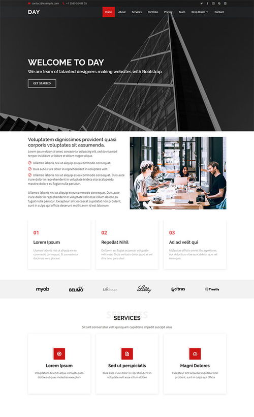 創(chuàng)意商業(yè)建筑設計網(wǎng)站模板 一站式代理代辦解決方案